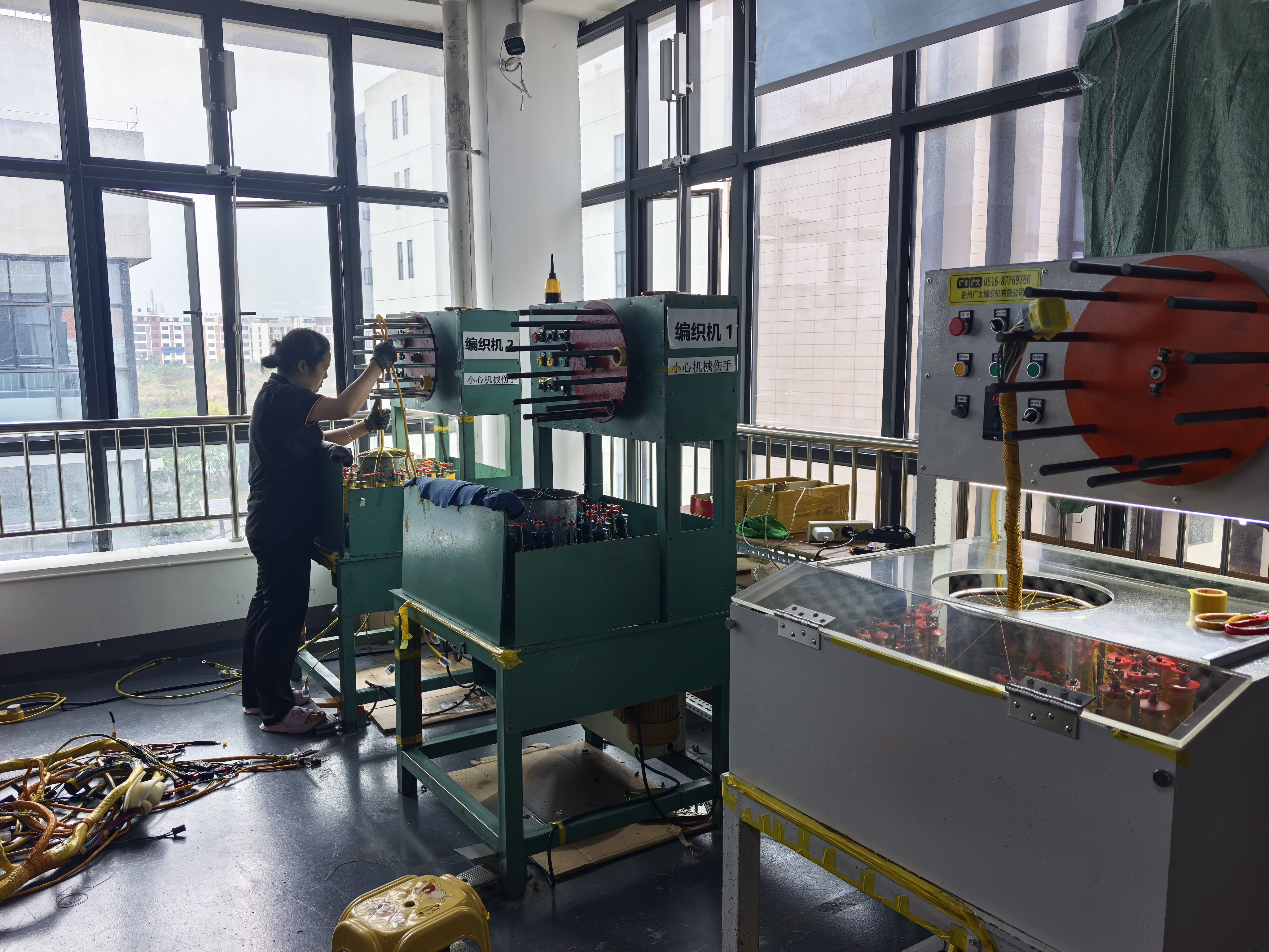 Braiding Machine for Harness Protection